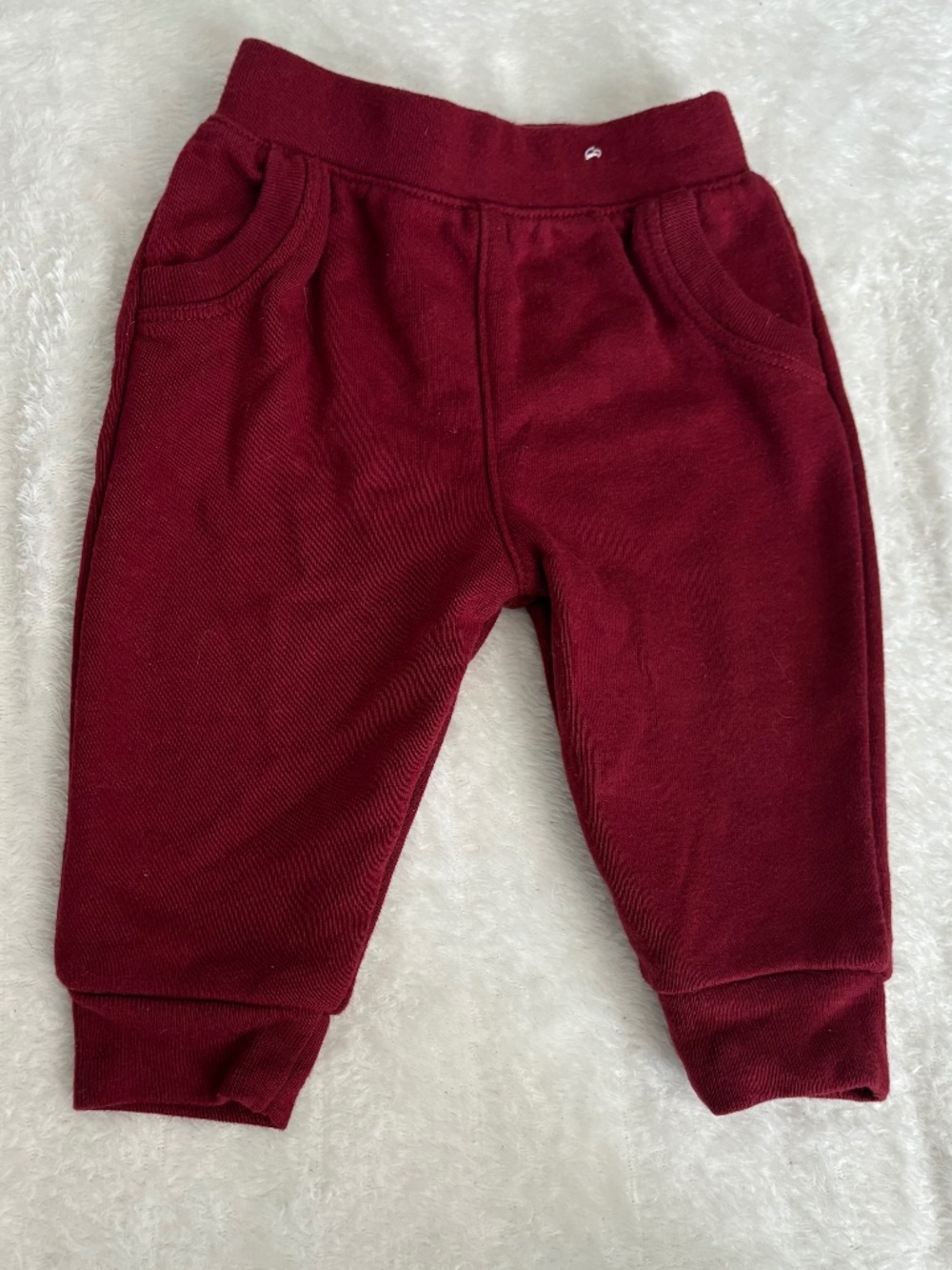 Garanimals Joggers Boys 3-6M Red Soft with Pockets Pants